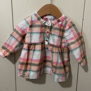 3/$15 Carter’s Pink Plaid Flannel Top